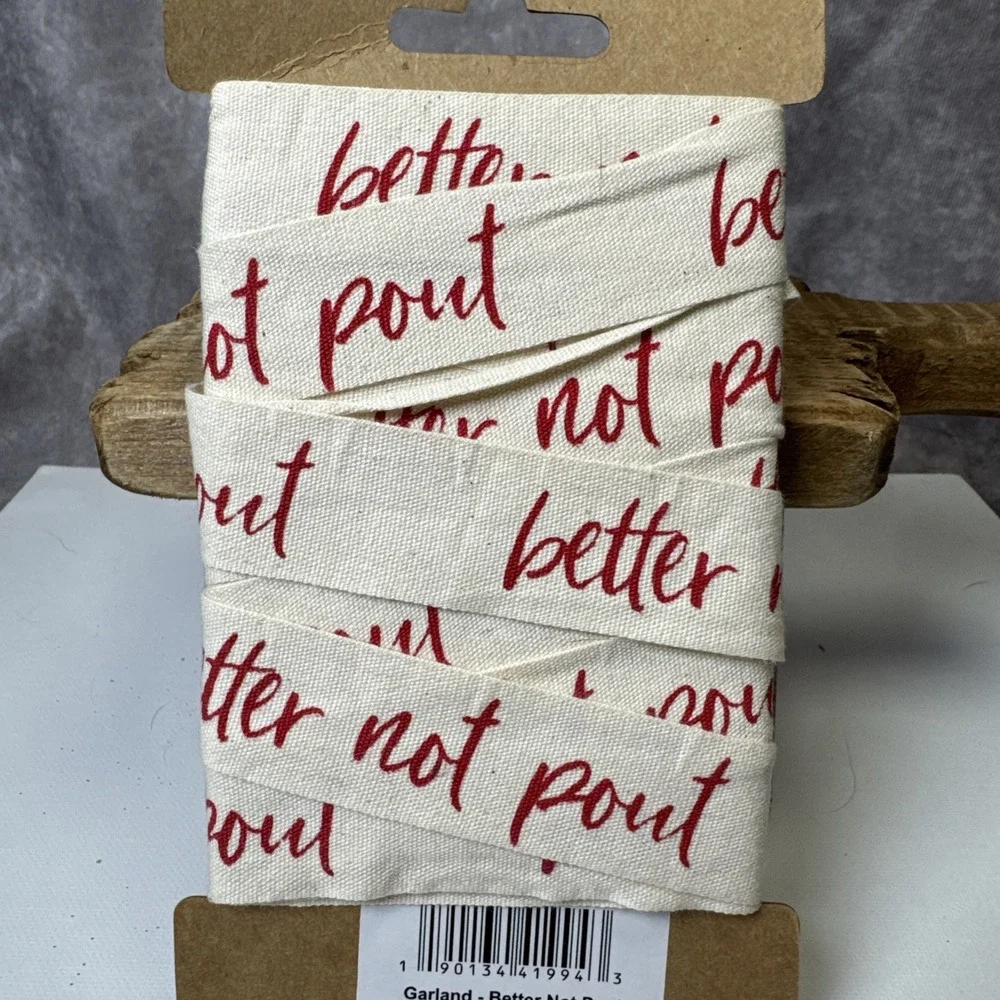 Christmas Craft or Gift‎ Wrap Trim Cotton Garland 